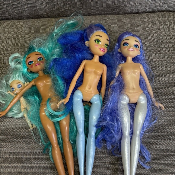 Colorful Mermaid Dolls Set Lot - Picture 4 of 4